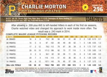 2015 Topps - Gold #296 Charlie Morton Back