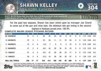 2015 Topps - Gold #304 Shawn Kelley Back
