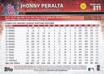2015 Topps - Gold #311 Jhonny Peralta Back