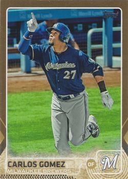 2015 Topps - Gold #340 Carlos Gomez Front