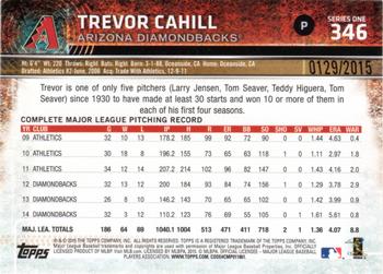 2015 Topps - Gold #346 Trevor Cahill Back