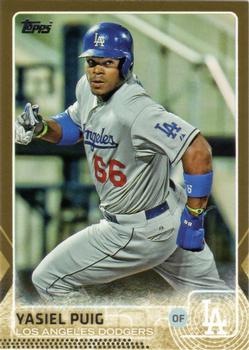 2015 Topps - Gold #350 Yasiel Puig Front