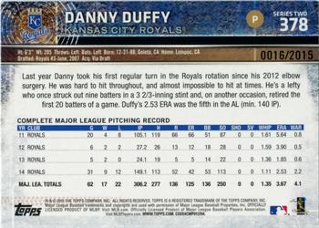 2015 Topps - Gold #378 Danny Duffy Back