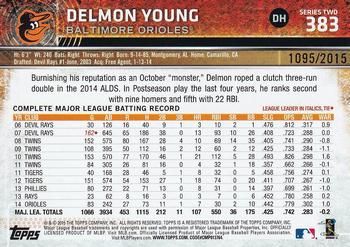 2015 Topps - Gold #383 Delmon Young Back