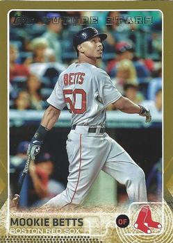 2015 Topps - Gold #389 Mookie Betts Front