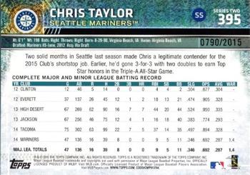2015 Topps - Gold #395 Chris Taylor Back