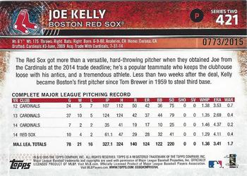 2015 Topps - Gold #421 Joe Kelly Back