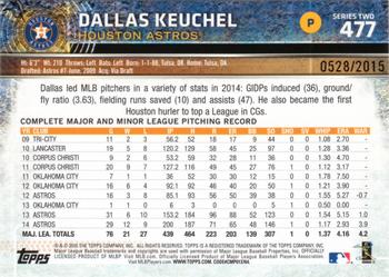 2015 Topps - Gold #477 Dallas Keuchel Back