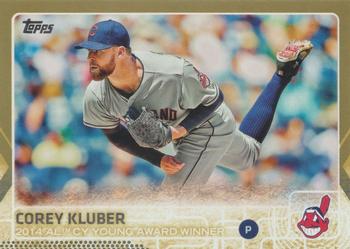 2015 Topps - Gold #487 Corey Kluber Front