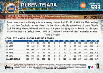 2015 Topps - Gold #593 Ruben Tejada Back