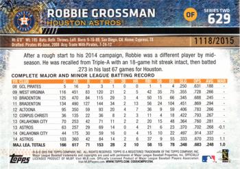 2015 Topps - Gold #629 Robbie Grossman Back