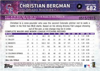 2015 Topps - Gold #682 Christian Bergman Back