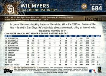 2015 Topps - Gold #684 Wil Myers Back