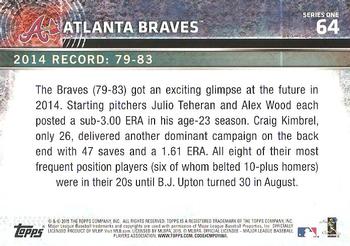 2015 Topps - Rainbow Foil #64 Atlanta Braves Back