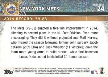 2015 Topps - Rainbow Foil #24 New York Mets Back