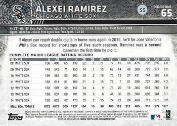 2015 Topps - Rainbow Foil #65 Alexei Ramirez Back