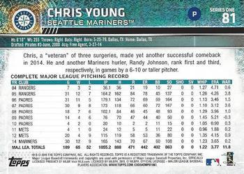 2015 Topps - Rainbow Foil #81 Chris Young Back