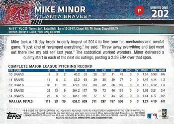 2015 Topps - Rainbow Foil #202 Mike Minor Back