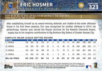 2015 Topps - Rainbow Foil #323 Eric Hosmer Back