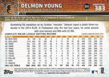 2015 Topps - Rainbow Foil #383 Delmon Young Back