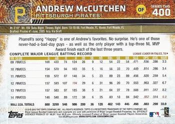 2015 Topps - Rainbow Foil #400 Andrew McCutchen Back
