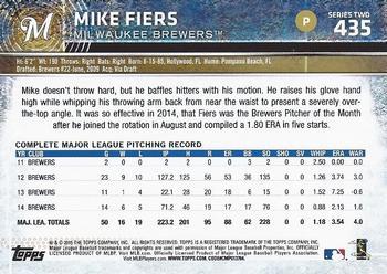 2015 Topps - Rainbow Foil #435 Mike Fiers Back