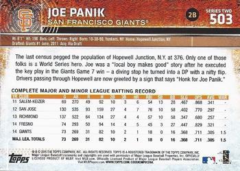 2015 Topps - Rainbow Foil #503 Joe Panik Back