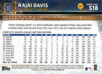 2015 Topps - Rainbow Foil #518 Rajai Davis Back