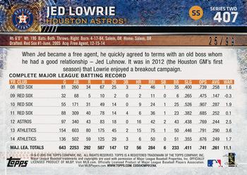 2015 Topps - Snow Camo #407 Jed Lowrie Back