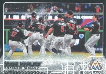 2015 Topps - Black #699 Miami Marlins Front