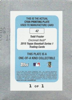 2015 Topps - Printing Plates Cyan #42 Todd Frazier Back