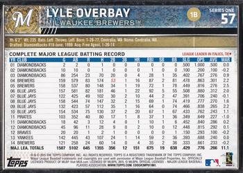 2015 Topps - Framed #57 Lyle Overbay Back