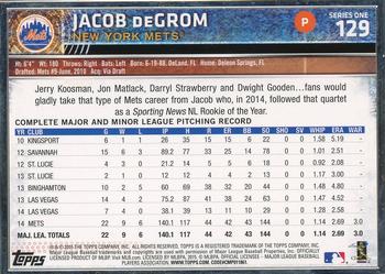 2015 Topps - Framed #129 Jacob deGrom Back
