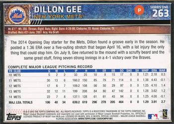 2015 Topps - Framed #263 Dillon Gee Back