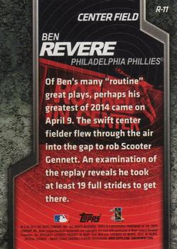 2015 Topps - Robbed #R-11 Ben Revere Back