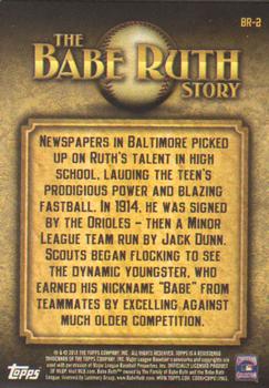2015 Topps - The Babe Ruth Story #BR-2 Hometown Hero Back