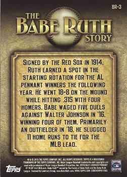 2015 Topps - The Babe Ruth Story #BR-3 Red Sox Double Threat Back