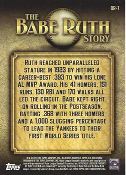 2015 Topps - The Babe Ruth Story #BR-7 MVP in '23 Back