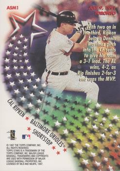 1997 Topps Stars - All-Star Memories #ASM1 Cal Ripken Jr. Back