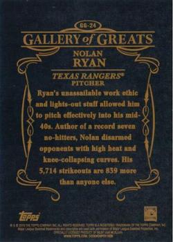 2015 Topps - Gallery of Greats Gold #GG-24 Nolan Ryan Back