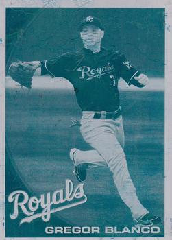 2010 Topps Update - Printing Plates Cyan #US-129 Gregor Blanco Front
