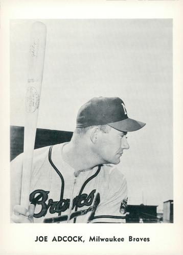 1961 Jay Publishing Milwaukee Braves Set A #NNO Joe Adcock Front