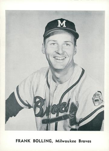 1961 Jay Publishing Milwaukee Braves Set A #NNO Frank Bolling Front