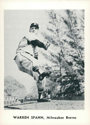 1961 Jay Publishing Milwaukee Braves Set A #NNO Warren Spahn Front