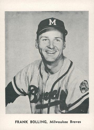 1961 Jay Publishing Milwaukee Braves Set C #NNO Frank Bolling Front