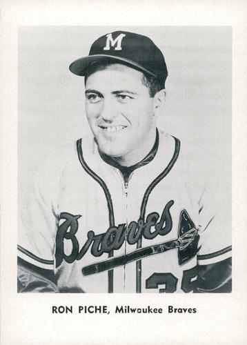 1961 Jay Publishing Milwaukee Braves Set D #NNO Ron Piche Front