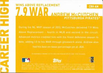 2015 Topps - Career High Relics (Series One) #CRH-AM Andrew McCutchen Back