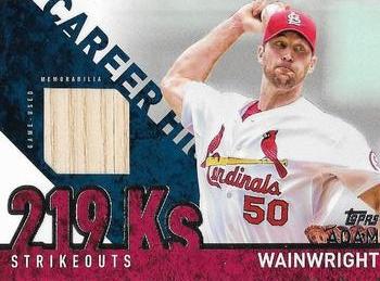 2015 Topps - Career High Relics (Series One) #CRH-AW Adam Wainwright Front