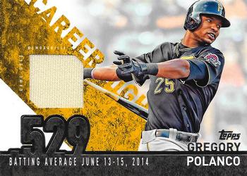 2015 Topps - Career High Relics (Series One) #CRH-GP Gregory Polanco Front