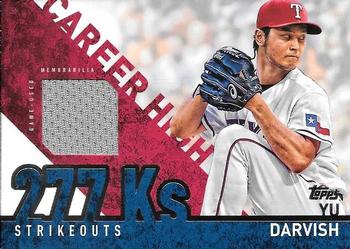2015 Topps - Career High Relics (Series One) #CRH-YD Yu Darvish Front